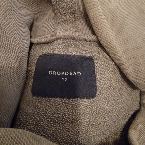 Drop Dead army green hoodie - Picture 3 of 3